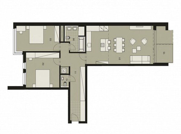 Квартира 3+kk 107 m²